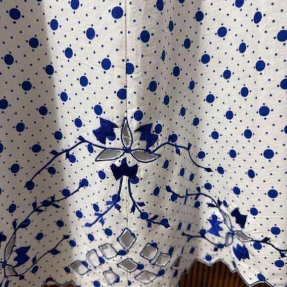 Vintage Marita's RTW Ready to Wear Embroidered Cotton House Dress / Kaftan - Picture 3 of 7